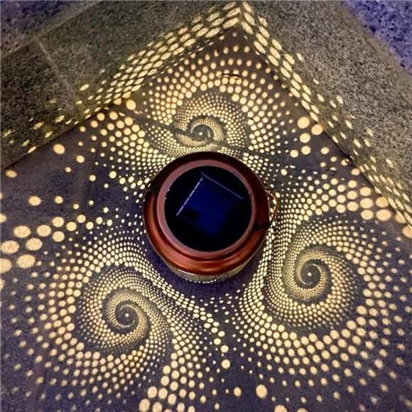 Mosaic SolarLantern Outdoor Bohemian Solar Lantern Outdoor Waterproof BlueMosaic - Picture 6 of 7